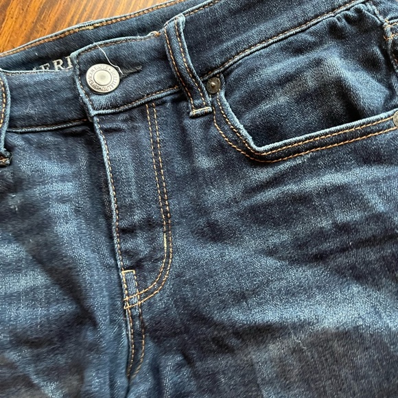 Old navy dark jean midi shorts size 6 - Picture 2 of 5